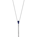 Pager to activate WHITE GOLD SAPPHIRE AND DIAMOND MATCH NECKLACE