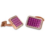Pager to activate Rectangular Cufflinks Rose Gold