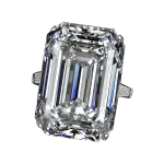 Pager to activate Exceptional Emerald Cut Diamond Ring