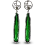 Pager to activate Tourmaline Diamond Drop Earrings