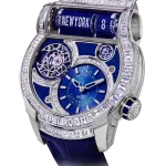 Pager to activate Epic SF24 Tourbillon Baguette Blue Dial White Gold