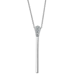 Pager to activate White Gold Diamond Match Necklace Short