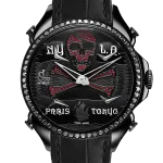 Pager to activate Palatial Five Time Zone Pirate Black PVD