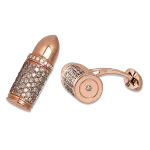 Pager to activate Bullet Cufflinks Rose Gold