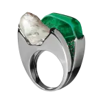 Pager to activate Emerald and Diamond Ring