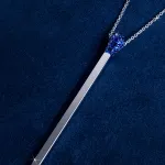 Pager to activate WHITE GOLD SAPPHIRE MATCH NECKLACE