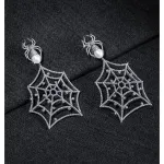 Pager to activate White Gold Web Earrings