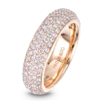 Pager to activate Rose Gold Pave Wedding Band