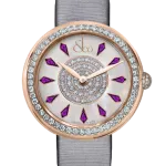 Pager to activate Brilliant One Row Rose Gold Amethyst Sapphires 38mm
