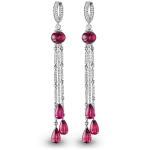 Pager to activate Rubellite Drop Earrings