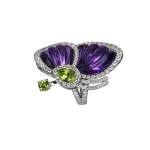 Pager to activate Amethyst Papillon Ring