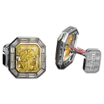 Pager to activate Fancy Yellow Diamond Masterpieces Cufflinks