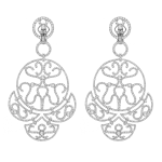 Pager to activate White Gold Diamond Chandelier Lace Earrings