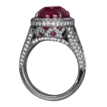 Pager to activate Natural Oval Shape Ruby Ring