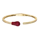 Pager to activate YELLOW GOLD DIAMOND MATCH CUFF BRACELET