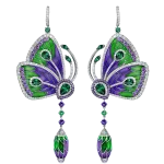 Pager to activate PURPLE CATHEDRAL PAPILLON EARRINGS