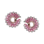 Pager to activate Rose Gold Pink Sapphire Infinia Earrings