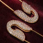 Pager to activate Rose Gold Diamond Safety Pin Earrings