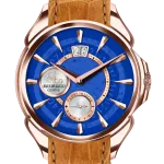 Pager to activate Palatial Classic Manual Big Date Blue Mineral Crystal Dial - Rose Gold