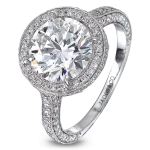 Pager to activate Platinum Round Diamond Solitaire