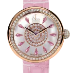 Pager to activate Brilliant One Row Rose Gold Pink Sapphires 38mm