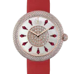 Pager to activate Brilliant Half Pave Rose Gold Ruby 38mm