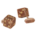 Pager to activate Dice Cufflinks Yellow Gold