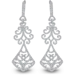 Pager to activate Diamond Chandelier Earrings White Gold