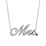 Pager to activate White Gold Mrs Necklace