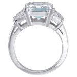 Pager to activate Emerald-Cut Diamond Solitaire