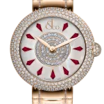 Pager to activate Brilliant Half Pave Rose Gold Couture Ruby 44mm