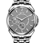Pager to activate Palatial Classic Manual Big Date - Steel (Grey Guilloché Dial) Bracelet