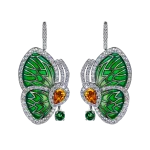 Pager to activate GREEN TOPAZ PAPILLON SMALL EARRINGS