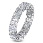 Pager to activate Emerald-Cut Eternity Band