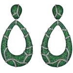 Pager to activate Tsavorite Diamond Drop Earrings