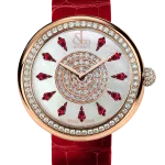 Pager to activate Brilliant One Row Rose Gold Ruby 38mm