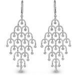 Pager to activate White Gold Diamond Chandelier Earrings