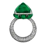 Pager to activate Colombian Emerald Cocktail Ring