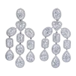 Pager to activate Art Deco Diamond Chandelier Earrings