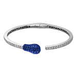 Pager to activate WHITE GOLD SAPPHIRE MATCH CUFF BRACELET