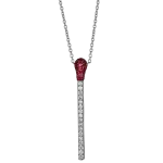 Pager to activate RUBY AND DIAMOND MATCH NECKLACE