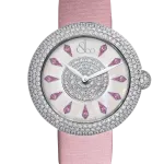 Pager to activate Brilliant Half Pave Pink Sapphires 38mm