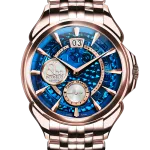 Pager to activate Palatial Classic Manual Big Date Mineral Crystal Dial - Rose Gold Bracelet
