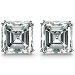 Pager to activate Square Emerald-Cut Solitaire Earrings