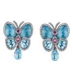 Pager to activate Blue Topaz Papillon Small Earrings