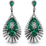 Pager to activate Emerald Chandelier Earrings