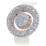 Pager to activate Brilliant Mystery Baguette White Diamonds Rose Gold (44MM)