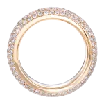 Pager to activate Rose Gold Pave Wedding Band