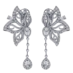 Pager to activate White Diamond Papillon Earrings