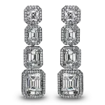 Pager to activate Square Diamond Drop Earrings